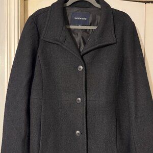 LANDS END Wool Pea/Car Coat Size 16 NWOT!